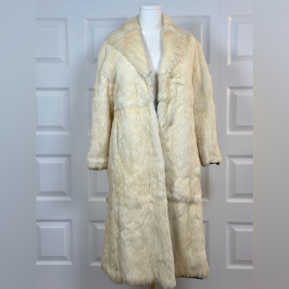 Hooded Rabbit Fur Coat